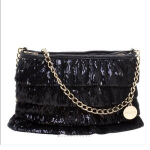 RED Valentino Black Ruffle Sequins
Shoulder Bag